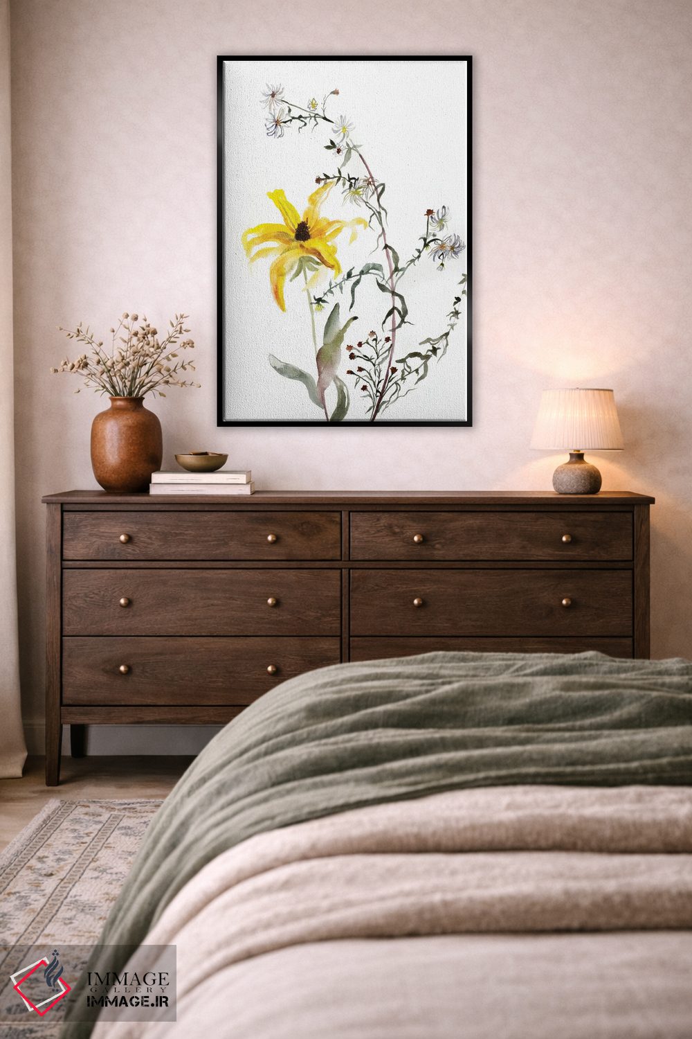 تابلو مینیمال مطالعه چمنزار شماره ۳ اثر الیزابت بکر - D4B