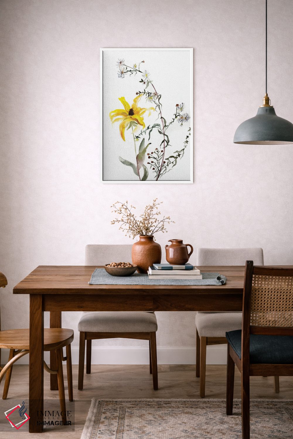 تابلو مینیمال مطالعه چمنزار شماره ۳ اثر الیزابت بکر - D6W