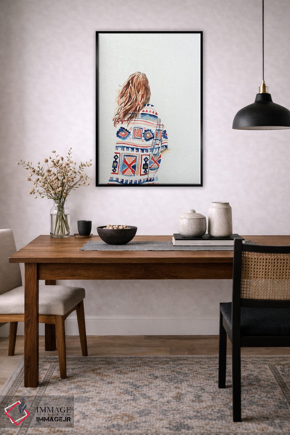 تابلو مینیمال از روشنایی و وجود اثر الیزابت بکر - D5B