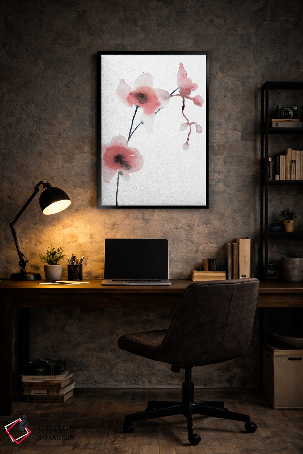 تابلو مینیمال ارکیده شماره ۱ اثر الیزابت بکر - D6B