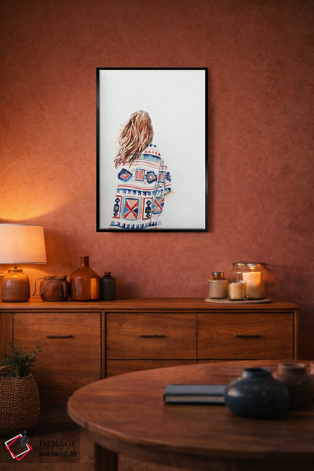 تابلو مینیمال از روشنایی و وجود اثر الیزابت بکر - D6B