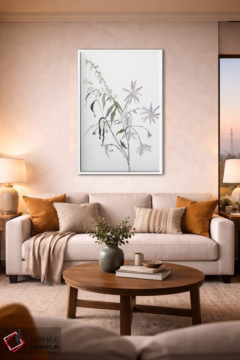 تابلو مینیمال مطالعه چمنزار شماره ۵ اثر الیزابت بکر - D1W