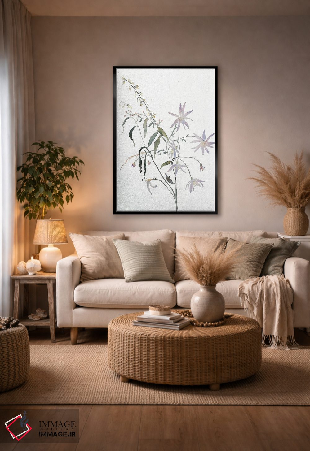 تابلو مینیمال مطالعه چمنزار شماره ۵ اثر الیزابت بکر - D4B