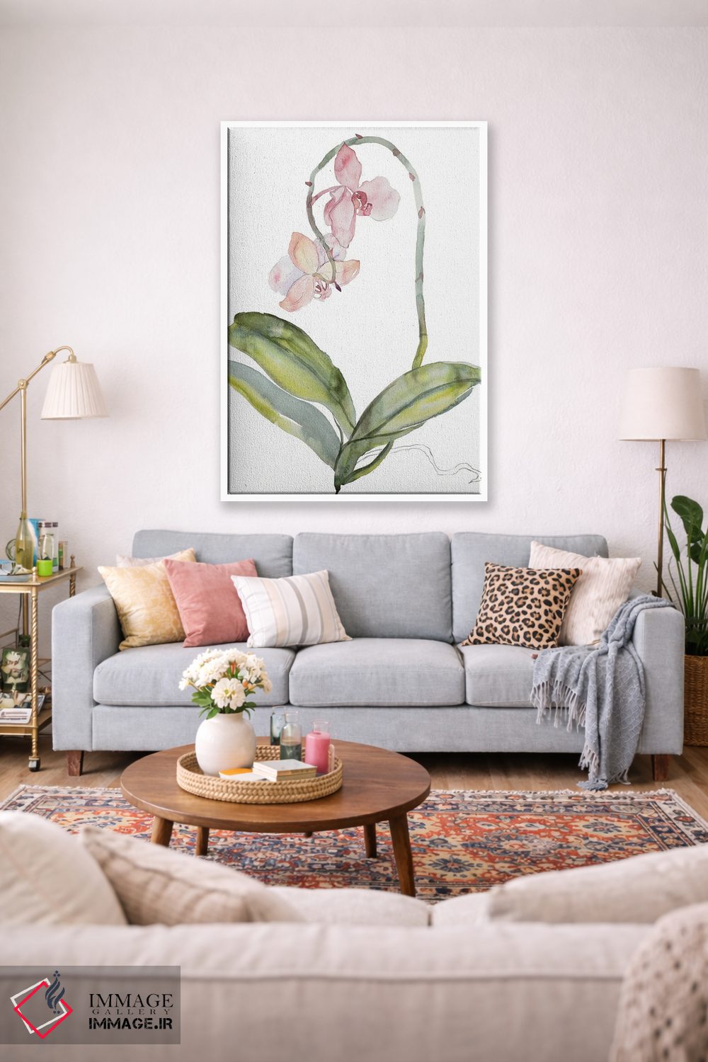 تابلو مینیمال ارکیده شماره ۹ اثر الیزابت بکر - D1W
