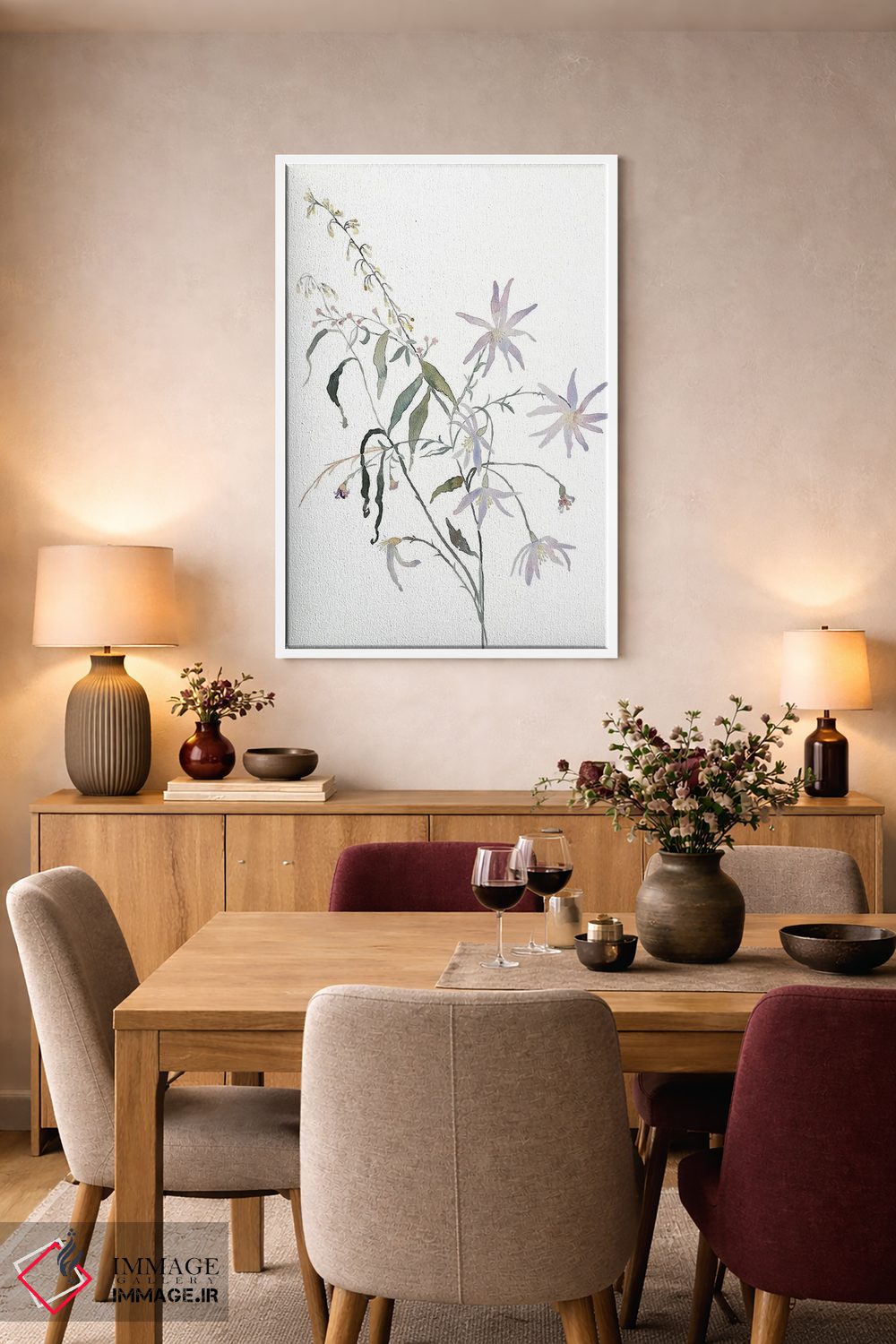 تابلو مینیمال مطالعه چمنزار شماره ۵ اثر الیزابت بکر - D6W