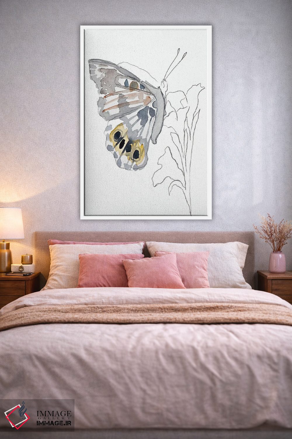 تابلو مینیمال خانم نقاشی شده اثر الیزابت بکر - D1W