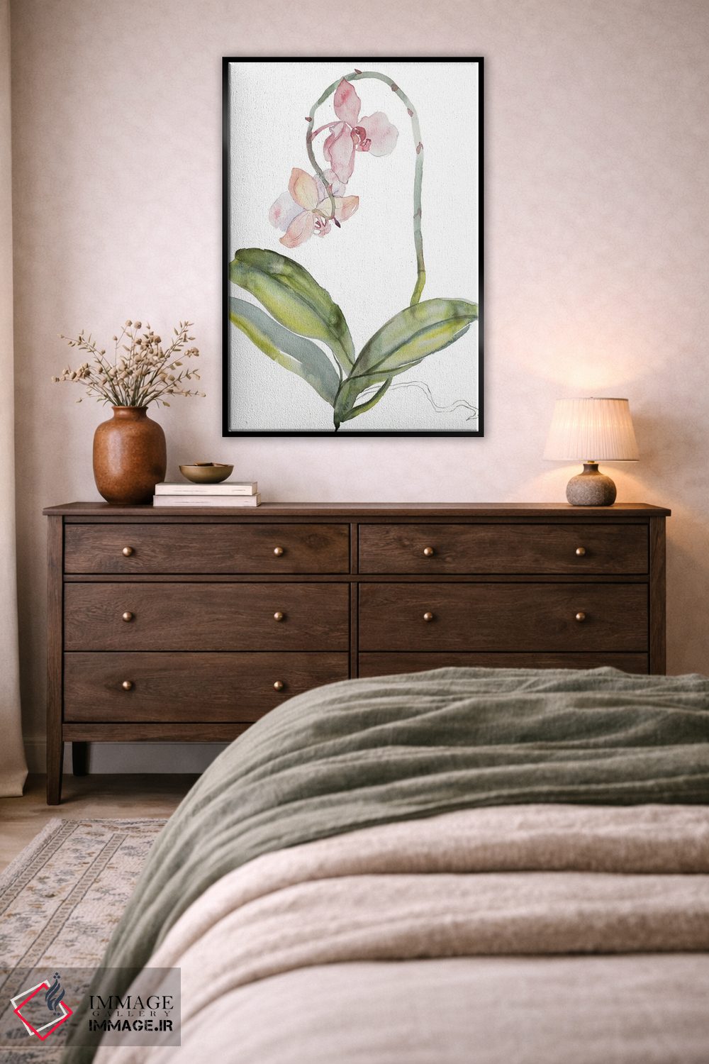 تابلو مینیمال ارکیده شماره ۹ اثر الیزابت بکر - D6B