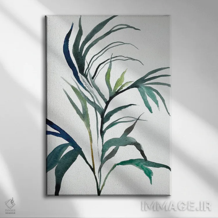 تابلو مینیمال مطالعه گیاه شماره ۹۰ اثر الیزابت بکر - نمای روبهرو روی دیوار