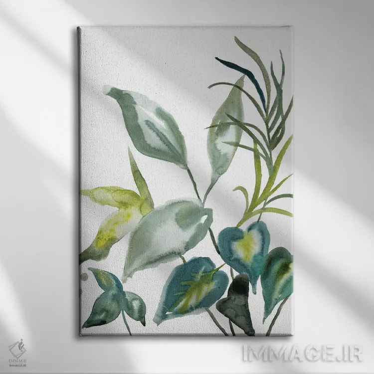 تابلو مینیمال مطالعه گیاه شماره ۹۸ اثر الیزابت بکر - نمای روبهرو روی دیوار