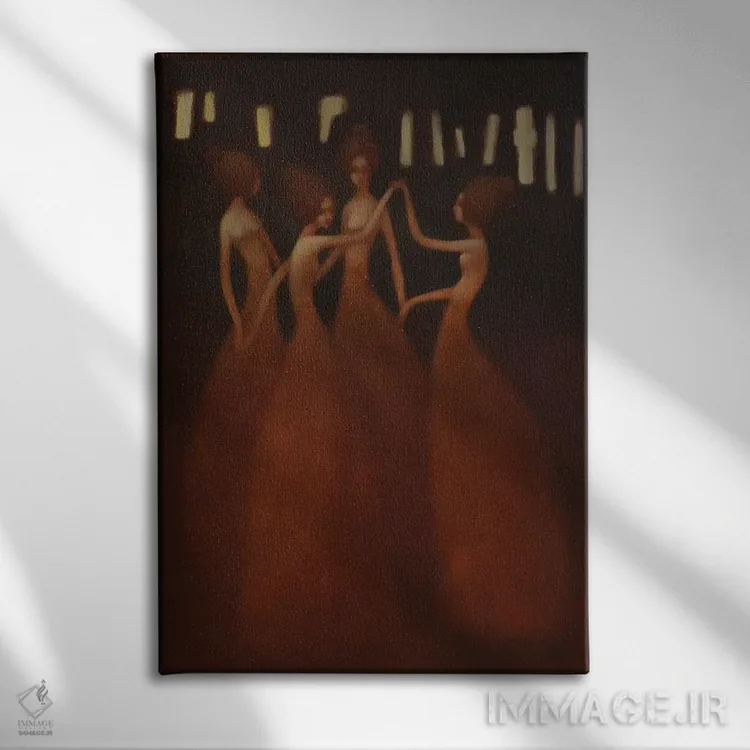 تابلو دکوراتیو رقص جاودانه اثر ادوارد زنتسیک - نمای روبهرو روی دیوار