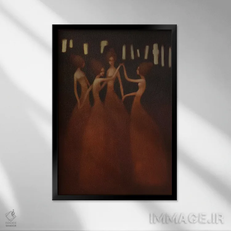 تابلو دکوراتیو رقص جاودانه اثر ادوارد زنتسیک - نمای قابدار مشکی