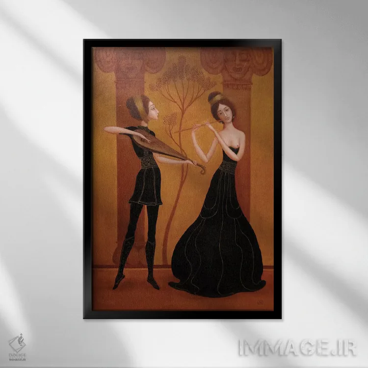 تابلو دکوراتیو ملودی جاودانه اثر ادوارد زنتسیک - نمای قابدار مشکی