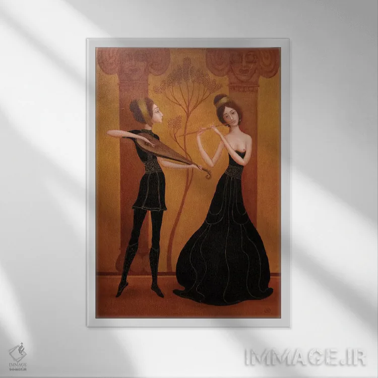 تابلو دکوراتیو ملودی جاودانه اثر ادوارد زنتسیک - نمای قابدار سفید