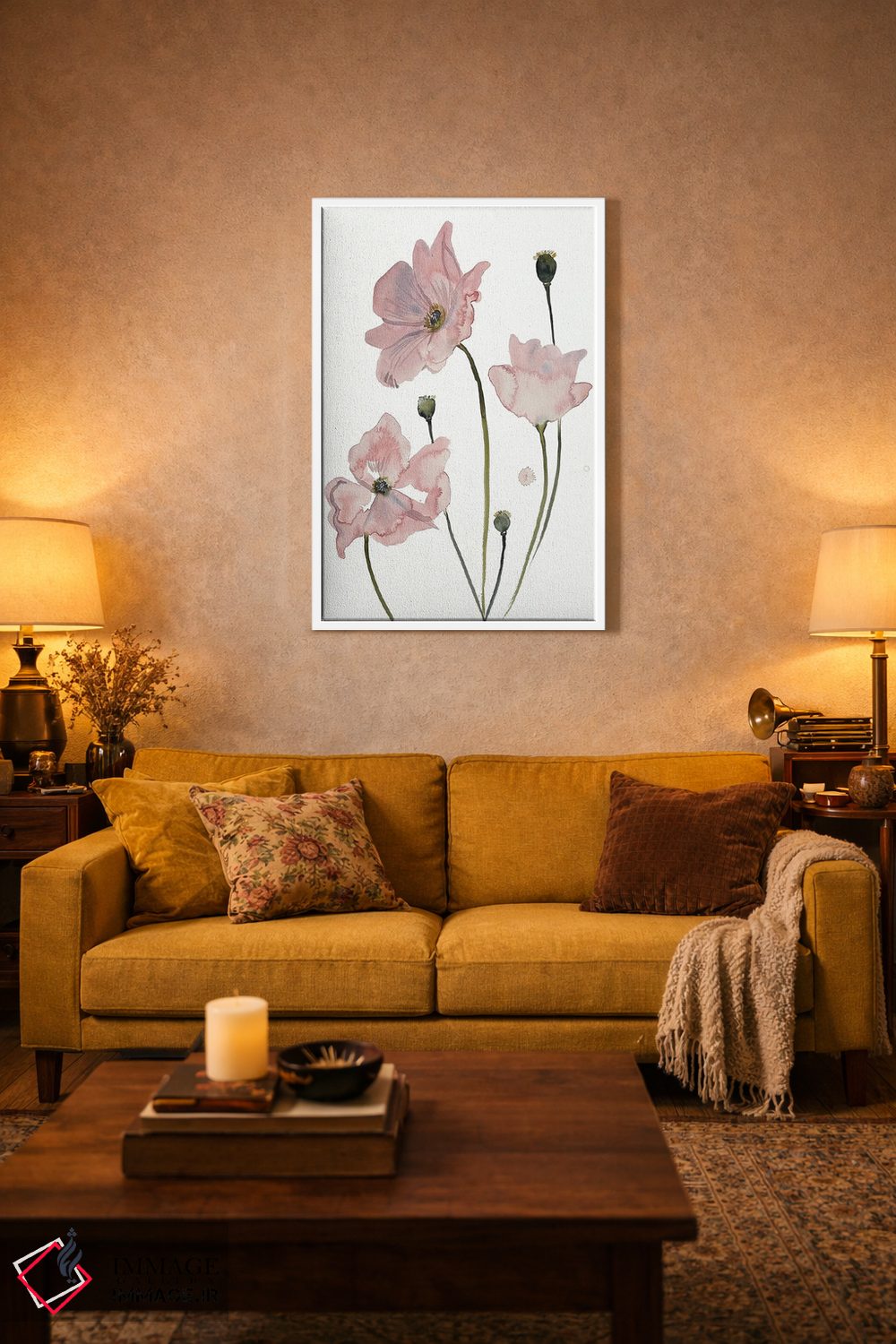 تابلو مینیمال شقایق شماره ۴ اثر الیزابت بکر - D2W