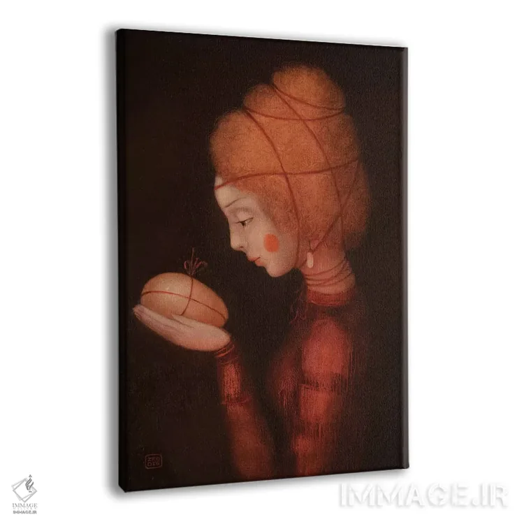 تابلو دکوراتیو دختر آتشین اثر ادوارد زنتسیک - نمای پرسپکتیو محصول