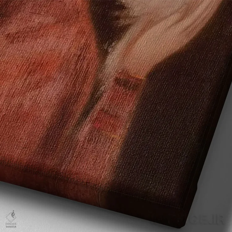 تابلو دکوراتیو دختر و یک کبوتر اثر ادوارد زنتسیک - نمای نزدیک بافت بوم