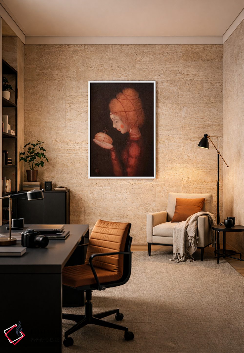 تابلو دکوراتیو دختر آتشین اثر ادوارد زنتسیک - D6W