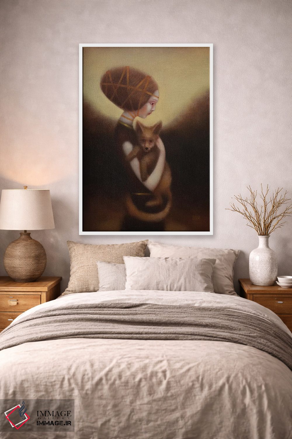 تابلو دکوراتیو دختر و روباه اثر ادوارد زنتسیک - D1W