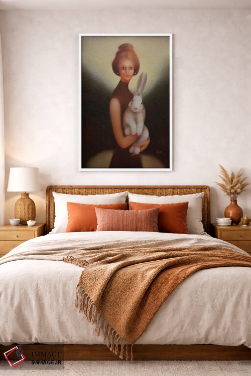 تابلو دکوراتیو دختر و خرگوش اثر ادوارد زنتسیک - D2W