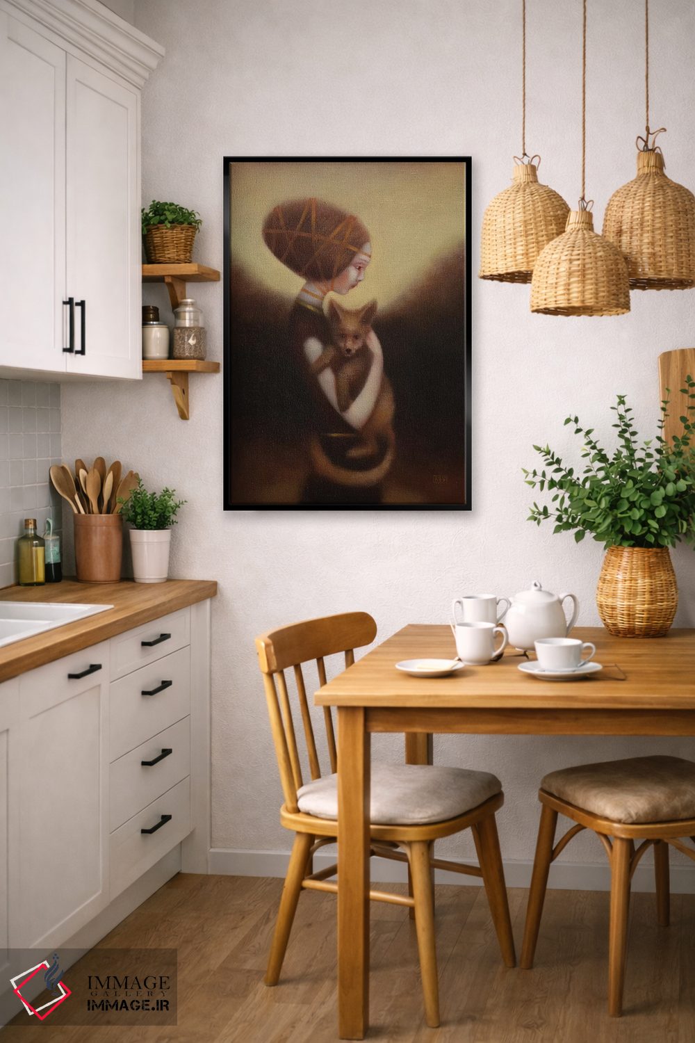 تابلو دکوراتیو دختر و روباه اثر ادوارد زنتسیک - D5B