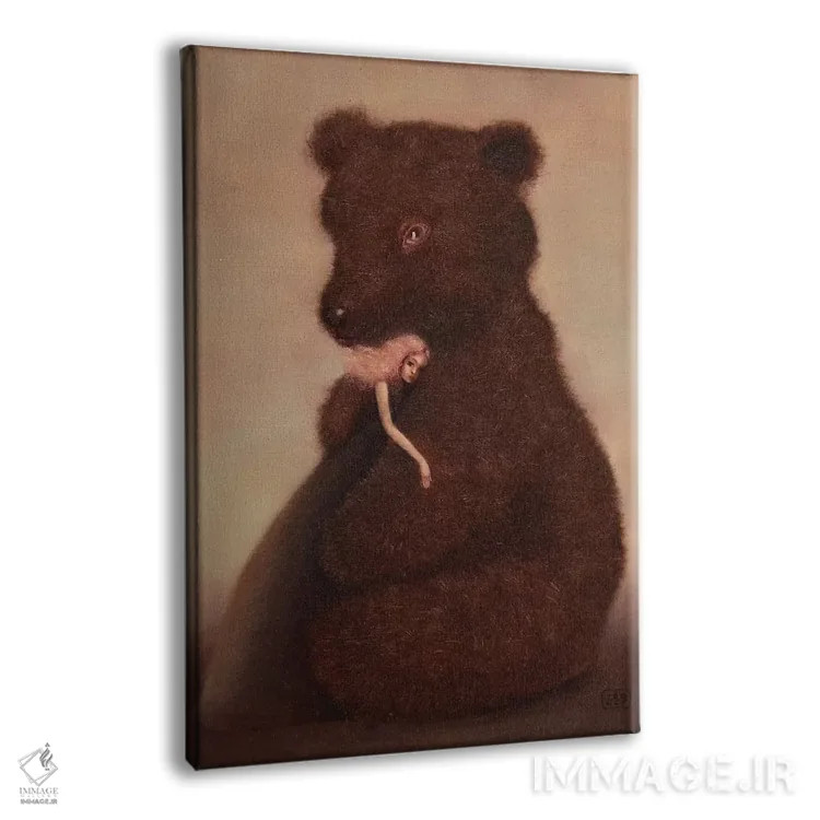 تابلو دکوراتیو عشق و خرس اثر ادوارد زنتسیک - نمای پرسپکتیو محصول