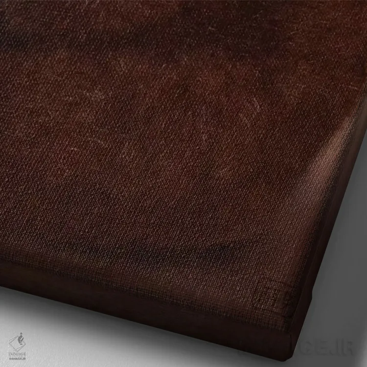 تابلو دکوراتیو عشق و خرس اثر ادوارد زنتسیک - نمای نزدیک بافت بوم