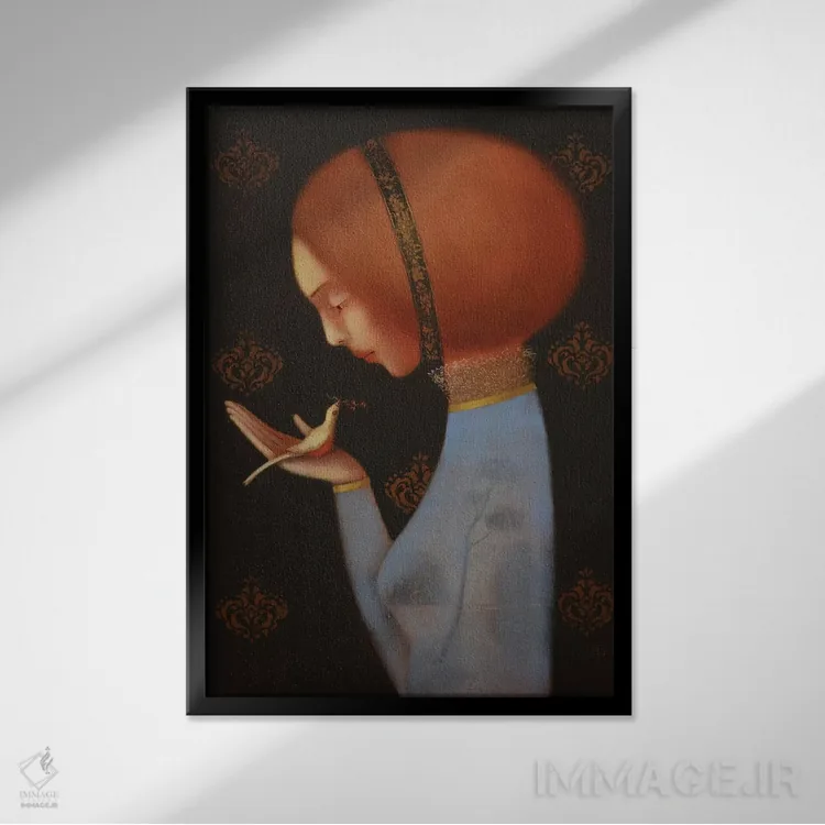 تابلو دکوراتیو نجوای آرام اثر ادوارد زنتسیک - نمای قابدار مشکی