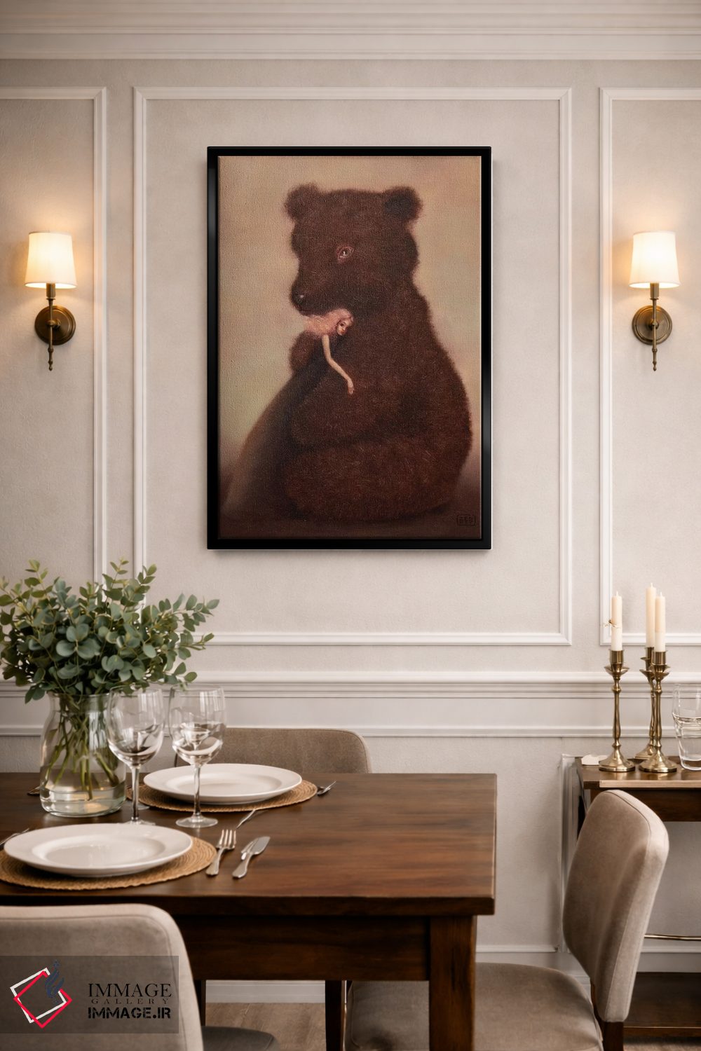 تابلو دکوراتیو عشق و خرس اثر ادوارد زنتسیک - D2B