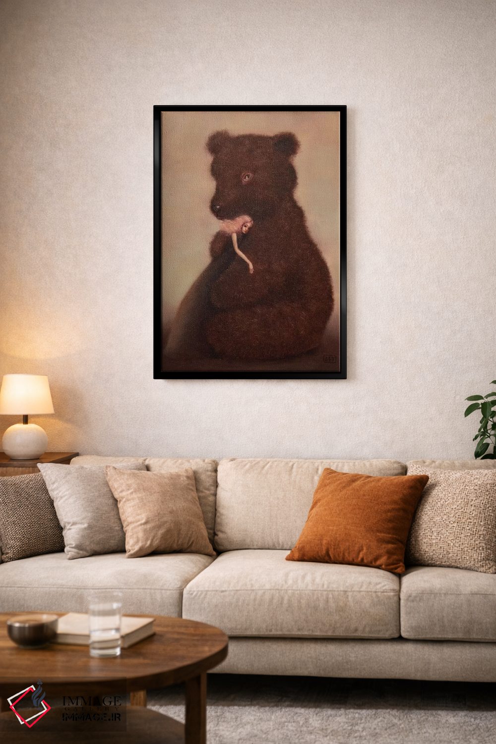 تابلو دکوراتیو عشق و خرس اثر ادوارد زنتسیک - D4B