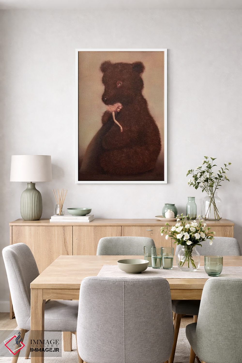تابلو دکوراتیو عشق و خرس اثر ادوارد زنتسیک - D5W