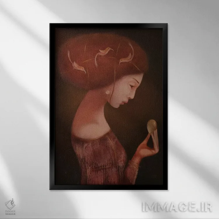 تابلو دکوراتیو تولد دوم اثر ادوارد زنتسیک - نمای قابدار مشکی