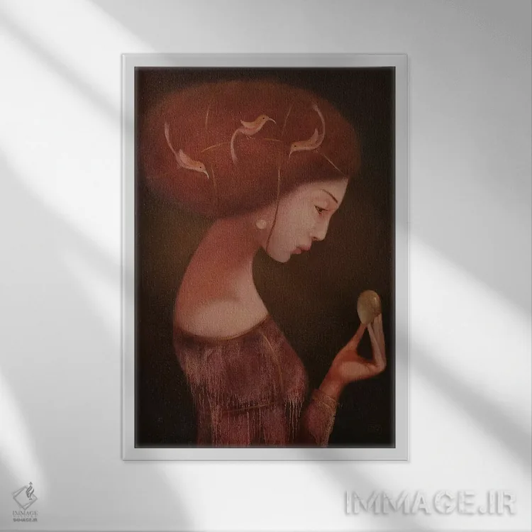 تابلو دکوراتیو تولد دوم اثر ادوارد زنتسیک - نمای قابدار سفید