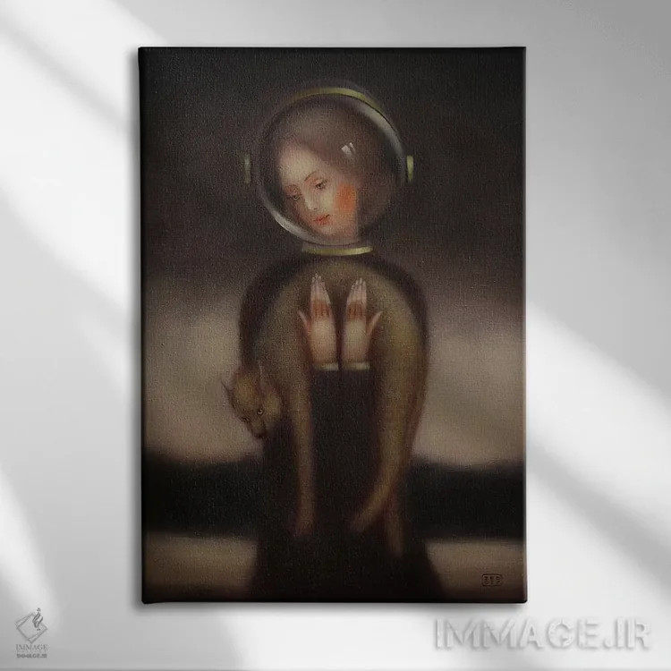 تابلو دکوراتیو فضای تو اثر ادوارد زنتسیک - نمای روبهرو روی دیوار