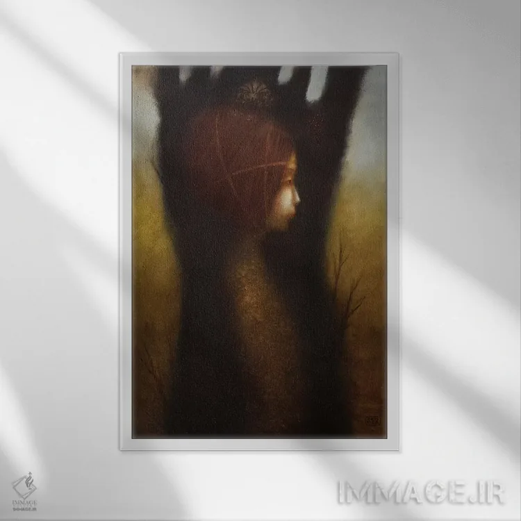 تابلو دکوراتیو دختر در رویا اثر ادوارد زنتسیک - نمای قابدار سفید