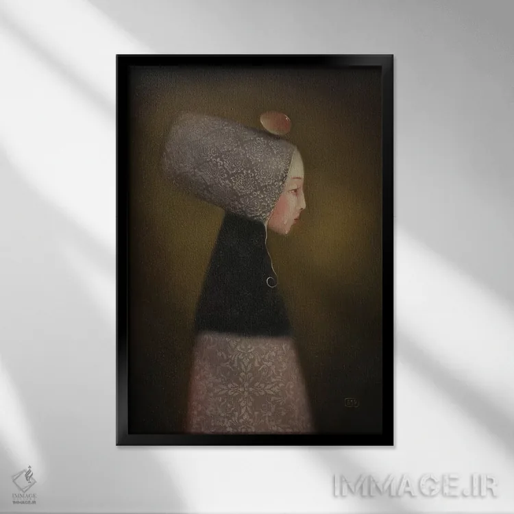 تابلو دکوراتیو راز زندگی اثر ادوارد زنتسیک - نمای قابدار مشکی