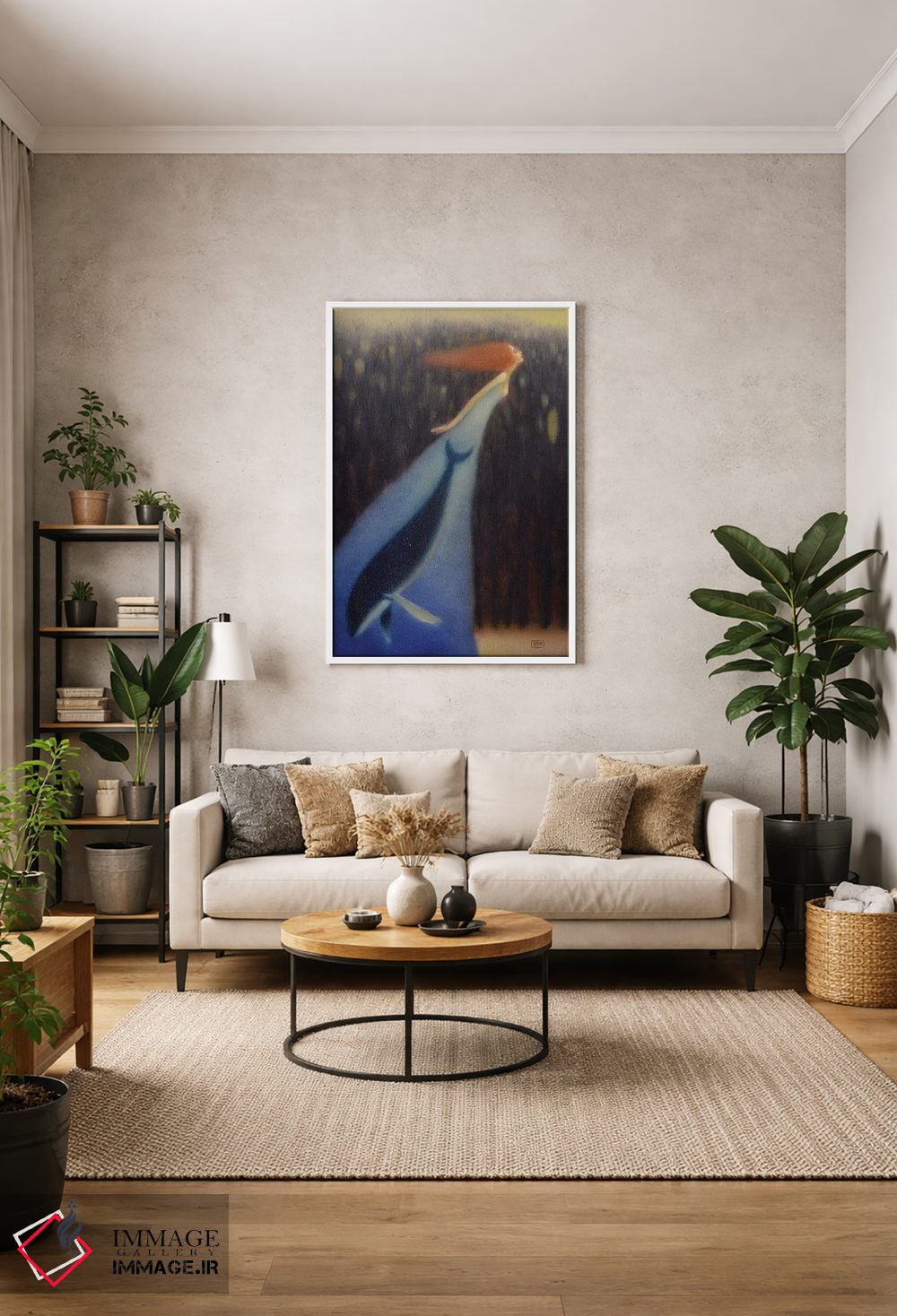 تابلو دکوراتیو نهنگی در دل اثر ادوارد زنتسیک - D1W