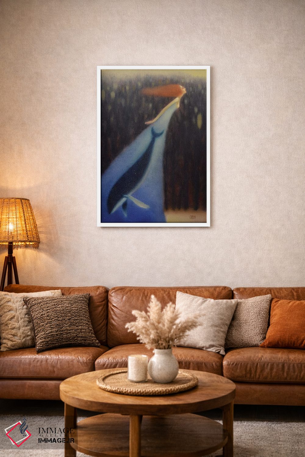 تابلو دکوراتیو نهنگی در دل اثر ادوارد زنتسیک - D2W