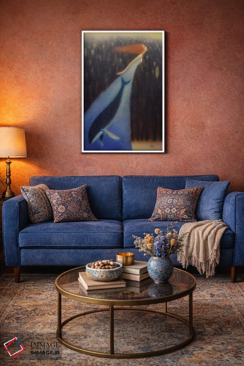 تابلو دکوراتیو نهنگی در دل اثر ادوارد زنتسیک - D3W