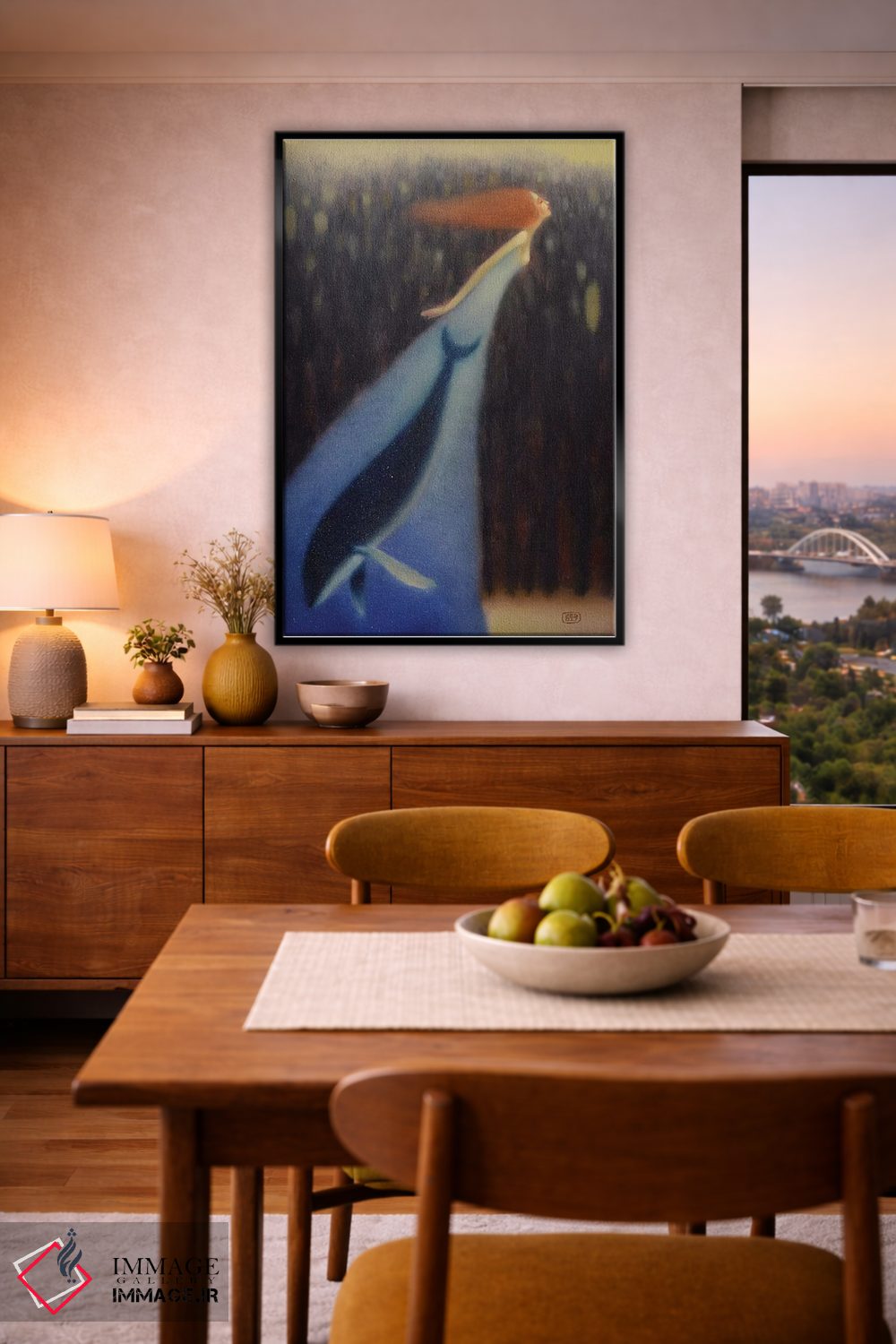 تابلو دکوراتیو نهنگی در دل اثر ادوارد زنتسیک - D6B