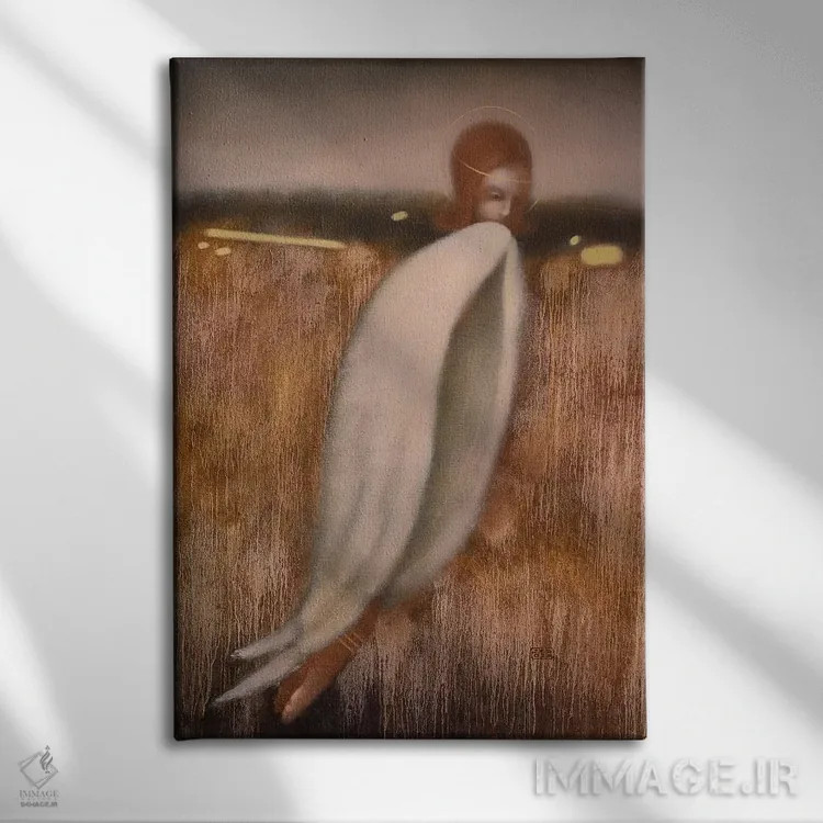 تابلو دکوراتیو بال های فرشته اثر ادوارد زنتسیک - نمای روبهرو روی دیوار