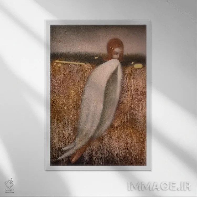 تابلو دکوراتیو بال های فرشته اثر ادوارد زنتسیک - نمای قابدار سفید