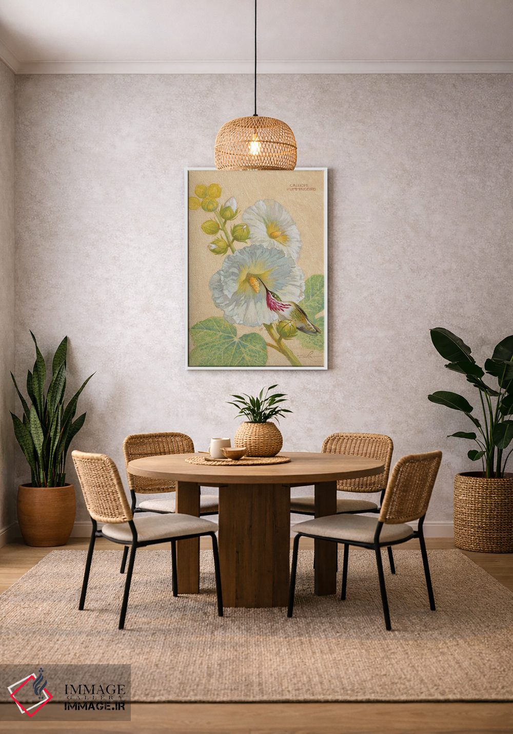 تابلو دکوراتیو مرغ مگس خوار کالیوپه نر اثر ازرا تاکر - D3W