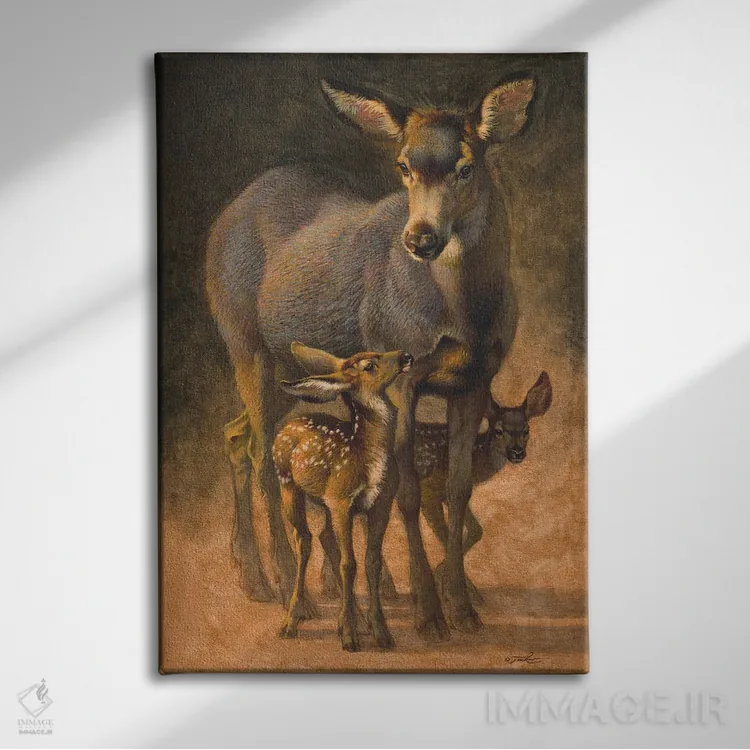 تابلو دکوراتیو سرک کش و قایم باشک اثر ازرا تاکر - نمای روبهرو روی دیوار