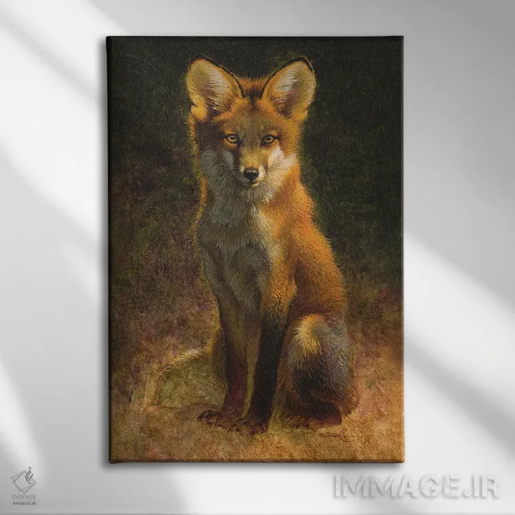 تابلو دکوراتیو نشسته زیبا اثر ازرا تاکر - نمای روبهرو روی دیوار