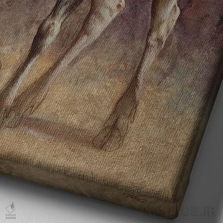 تابلو دکوراتیو تیتون اثر ازرا تاکر - نمای نزدیک بافت بوم