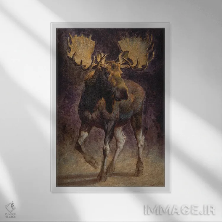 تابلو دکوراتیو تیتون اثر ازرا تاکر - نمای قابدار سفید