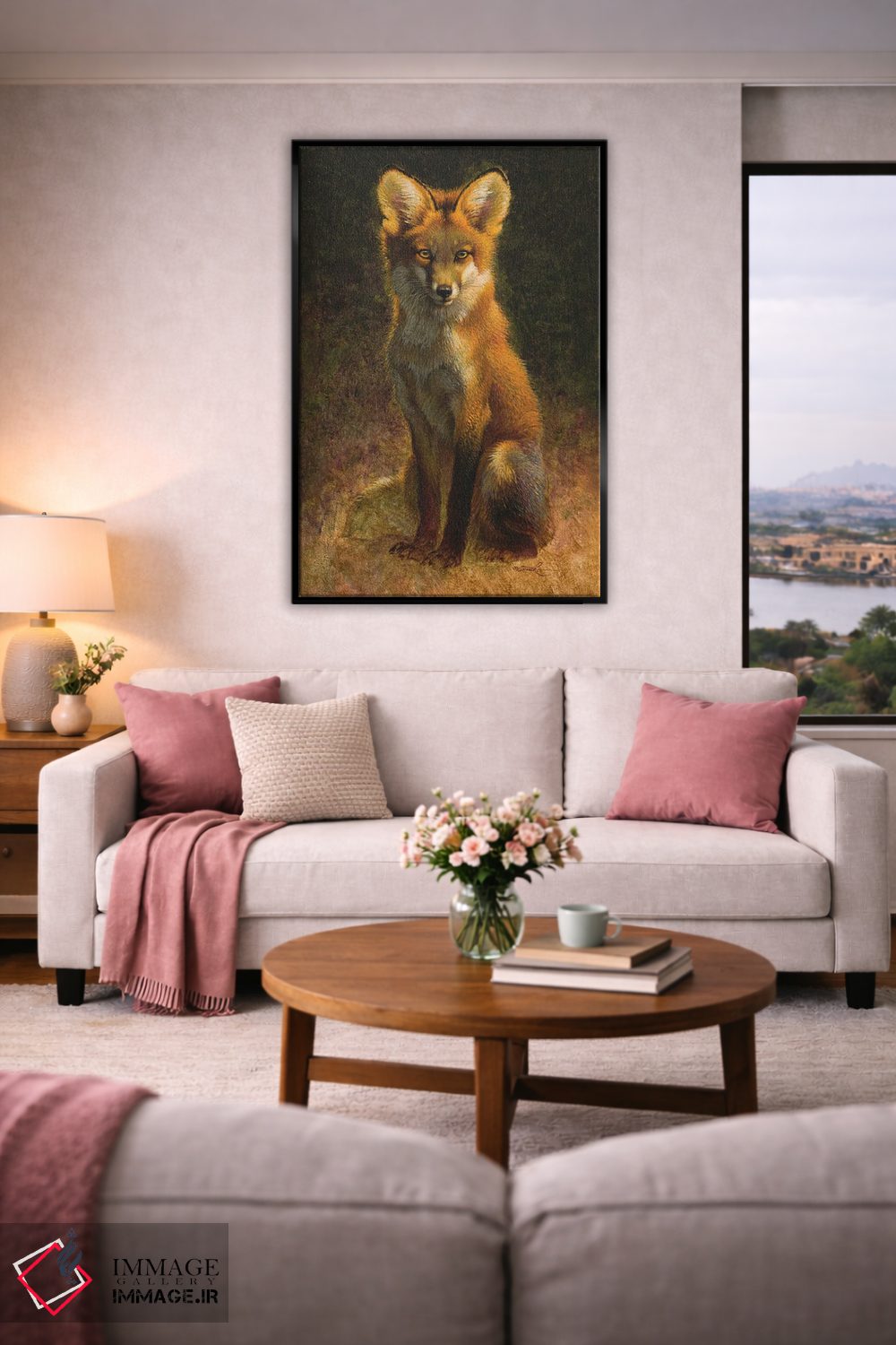 تابلو دکوراتیو نشسته زیبا اثر ازرا تاکر - D4B