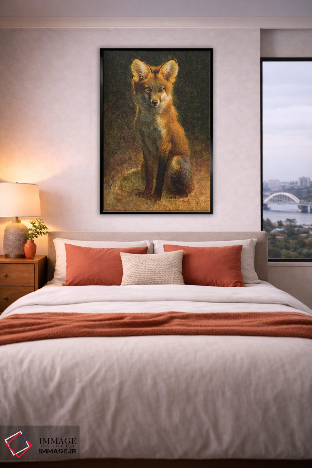 تابلو دکوراتیو نشسته زیبا اثر ازرا تاکر - D5B