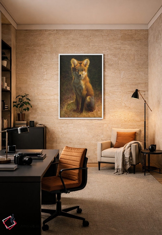 تابلو دکوراتیو نشسته زیبا اثر ازرا تاکر - D6W