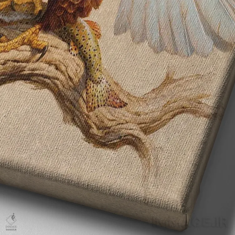 تابلو دکوراتیو دلیران و جسوران اثر ازرا تاکر - نمای نزدیک بافت بوم